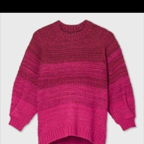 Isabel Maternity Sweater Womens Size S Red Knit Pullover Long Sleeve Textured - Picture 2 of 9